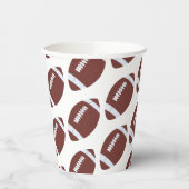 Amerikaans Football Gridiron Ball Pattern Papieren Bekers (Links)