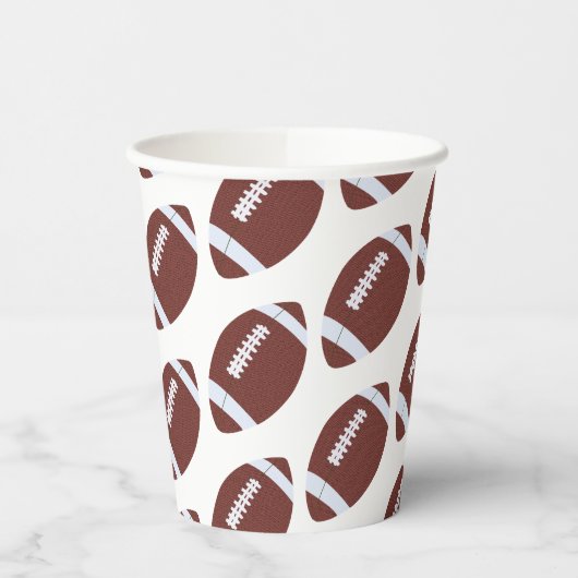 Amerikaans Football Gridiron Ball Pattern Papieren Bekers (Links)