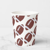 Amerikaans Football Gridiron Ball Pattern Papieren Bekers (Voorkant)