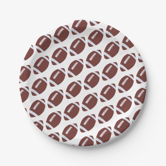 Amerikaans Football Gridiron Ball Pattern Papieren Bordje (Voorkant)