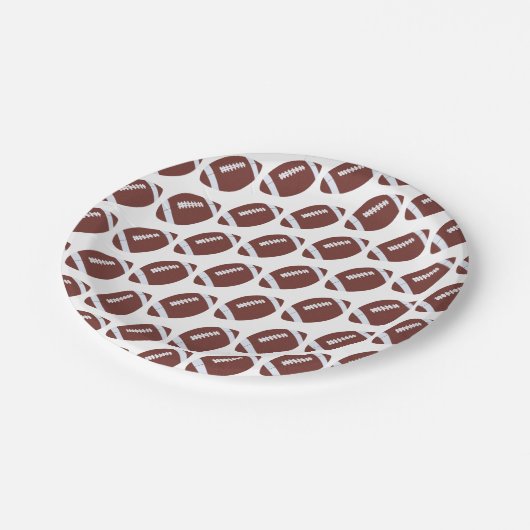 Amerikaans Football Gridiron Ball Pattern Papieren Bordje (Gekanteld)