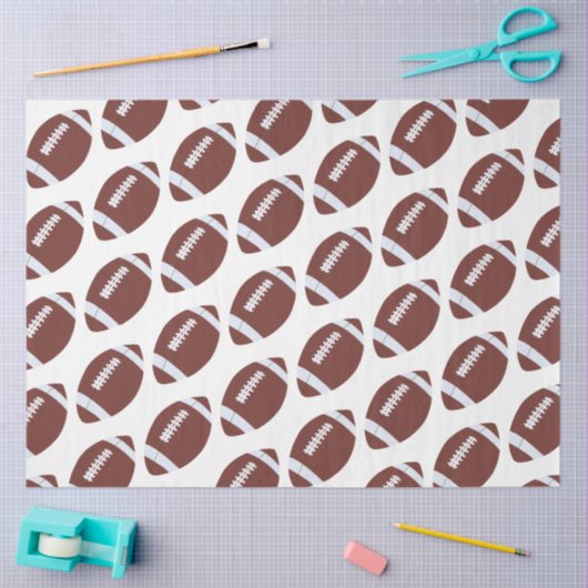 Amerikaans Football Gridiron Ball Pattern Tissuepapier (Craft)
