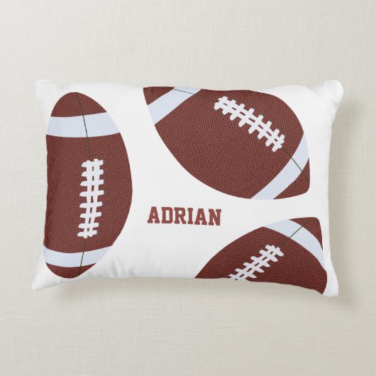 Amerikaans Football Gridiron Ball Persoonlijk Accent Kussen (Achterkant)