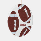 Amerikaans Football Gridiron Ball Persoonlijk Keramisch Ornament (Rechts)