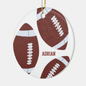 Amerikaans Football Gridiron Ball Persoonlijk Keramisch Ornament (Links)