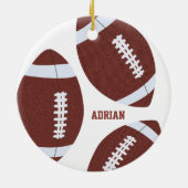 Amerikaans Football Gridiron Ball Persoonlijk Keramisch Ornament (Achterkant)