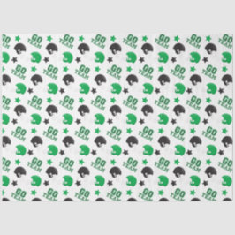 Amerikaans Football Groen en Zwart Patronen Tissuepapier