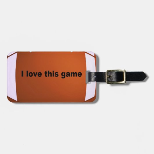 Amerikaans Football: Ik hou van dit spel Bagagelabel (Voorkant horizontaal)