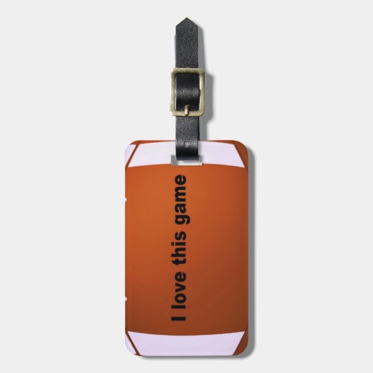 Amerikaans Football: Ik hou van dit spel Bagagelabel (Voorkant verticaal)
