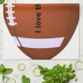 Amerikaans Football: Ik hou van dit spel Theedoek (Gevouwen)