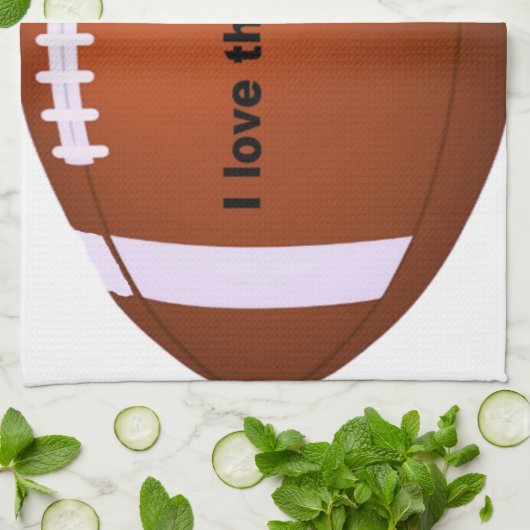 Amerikaans Football: Ik hou van dit spel Theedoek (Gevouwen)