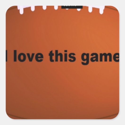 Amerikaans Football: Ik hou van dit spel Vierkante Sticker (Voorkant)