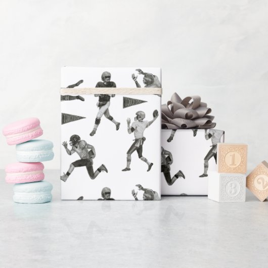 Amerikaans Football inpakpapier (Baby Shower)