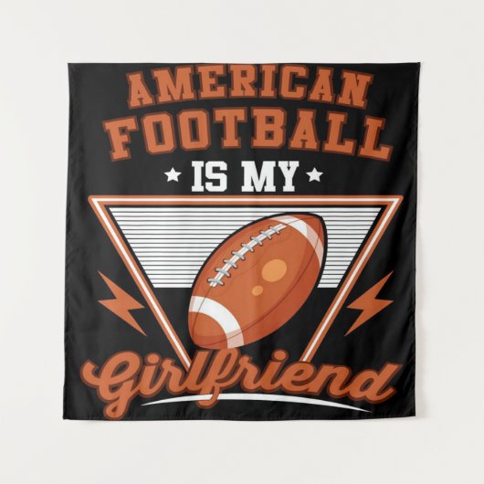 Amerikaans Football is mijn mandje Wandkleed (Voorkant)