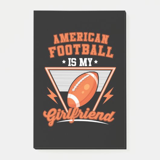 Amerikaans Football is mijn Vriendin Post-it® Notes (Voorkant)