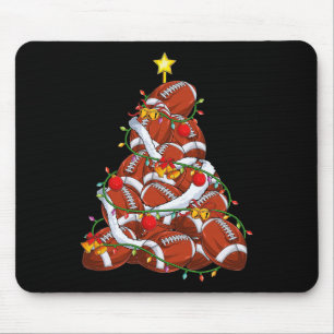 Amerikaans Football Kerstboom Kerstmis Pyjama Spel Muismat