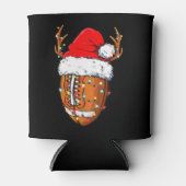 Amerikaans Football kerstFootball Santa Hat Spo Blikjeskoeler (Voorkant)