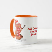 Amerikaans Football Kerstmis Sneeuwbal Mok (Voorkant links)