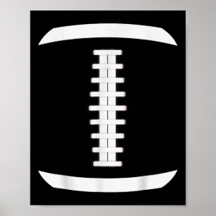 Amerikaans Football kostuum kant omhoog Thanksgivi Poster