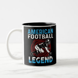 Amerikaans Football Legend Tweekleurige Koffiemok