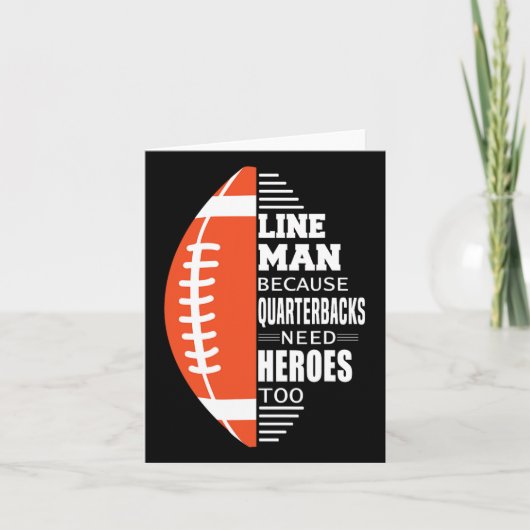 Amerikaans Football Lineman omdat quarterbacks Nee Kaart (Voorkant)