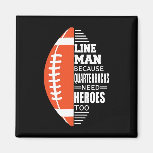 Amerikaans Football Lineman omdat quarterbacks Nee Magneet (Voorkant)