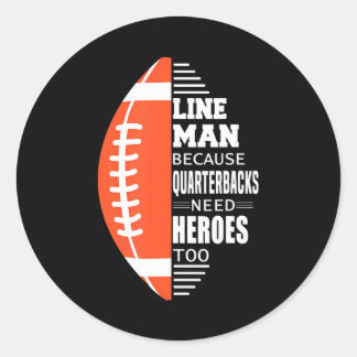 Amerikaans Football Lineman omdat Quarterbacks Ronde Sticker