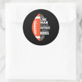Amerikaans Football Lineman omdat Quarterbacks Ronde Sticker (Tas)