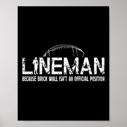 Amerikaans Football Lineman Poster (Voorkant)