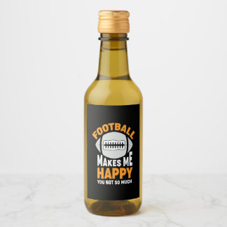 Amerikaans Football maakt me gelukkig Wijn Etiket