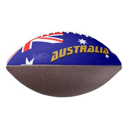 Amerikaans Football met Australische vlag / Austra (Gedraaid 270)
