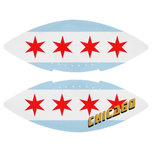 Amerikaans Football met Chicago Flag/Illinois USA (Panelen)