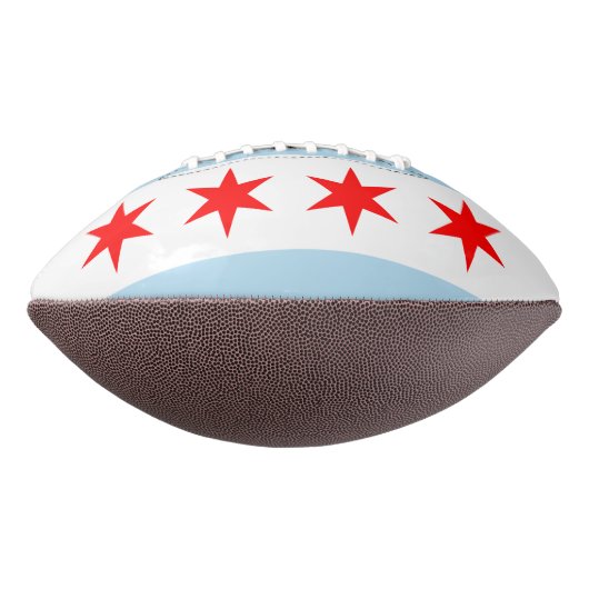 Amerikaans Football met Chicago Flag/Illinois USA (Gedraaid 90)