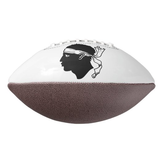 Amerikaans football met de vlag van Corsica (Gedraaid 270)