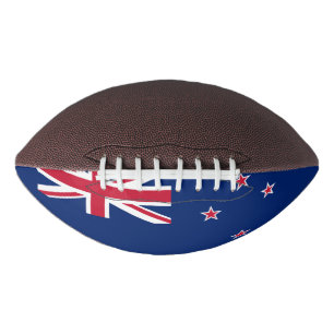 Amerikaans football met de vlag van Nieuw-Zeeland