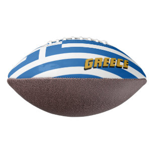 Amerikaans Football met Griekse vlag / Griekenland