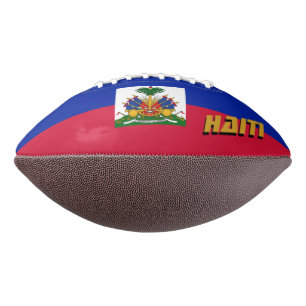 Amerikaans Football met Haïtiaanse vlag / Haïti