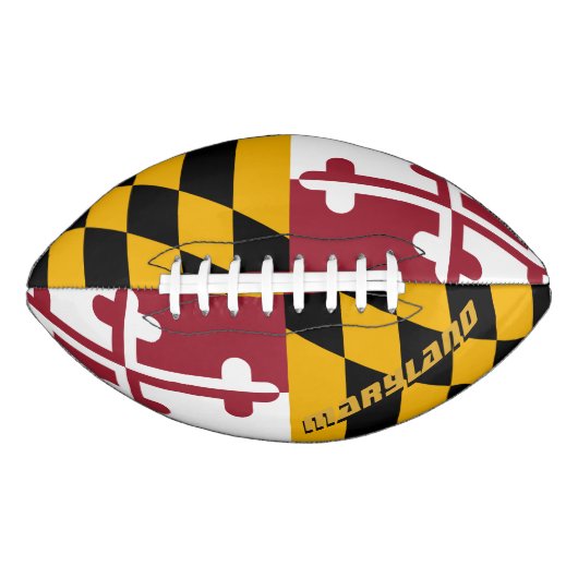 Amerikaans Football met Maryland Flag / Verenigde (Voorkant)