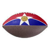 Amerikaans football met vlag van Dallas (Gedraaid 270)
