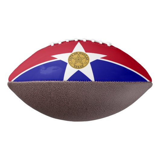 Amerikaans football met vlag van Dallas (Gedraaid 270)