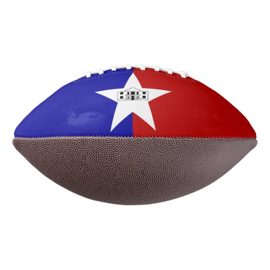 Amerikaans football met vlag van San Antonio (Gedraaid 270)