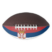 Amerikaans football met vlag van Servië (Voorkant)