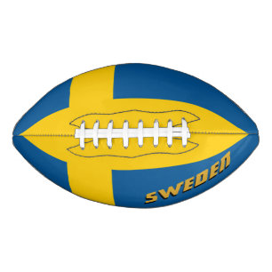 Amerikaans Football met Zweedse vlag / Zweden
