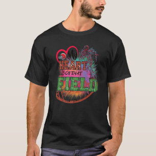 Amerikaans Football. Mijn hart ligt op dat veld Ma T-shirt