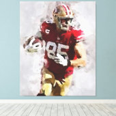 Amerikaans Football mooie abstracte retro-poster Canvas Afdruk (Insitu (Houten vloer))