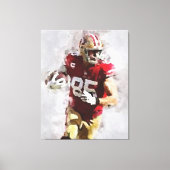 Amerikaans Football mooie abstracte retro-poster Canvas Afdruk (Voorkant)