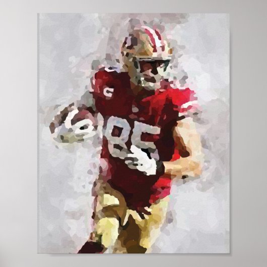 Amerikaans Football mooie abstracte retro-poster Poster (Voorkant)