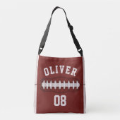 Amerikaans Football Naam Nummer Retro Crossbody Tas (Achterkant)