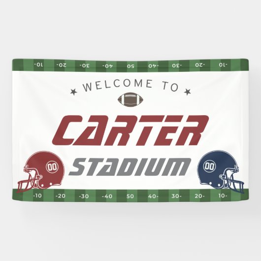 Amerikaans Football Navy Red, alle leeftijden van Spandoek (Horizontaal)