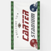 Amerikaans Football Navy Red, alle leeftijden van Spandoek (Verticaal)